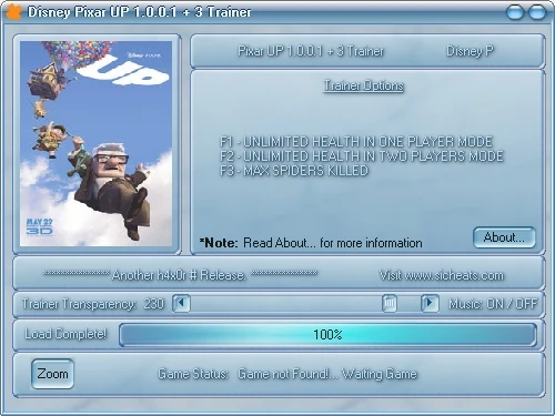 Up - The Video Game: Трейнер (+3) [1.1] {h4x0r}