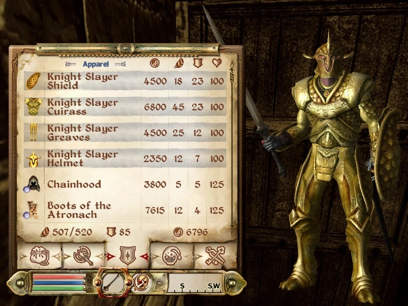 TES 4: Oblivion "Вооружение убийцы рыцарей Айхана"