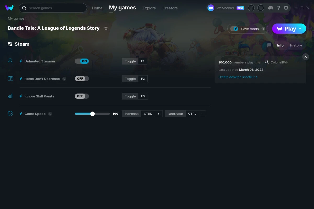 Bandle Tale: A League of Legends Story "Трейнер +4" [UPD: 08.03.2024] {ColonelRVH / WeMod}