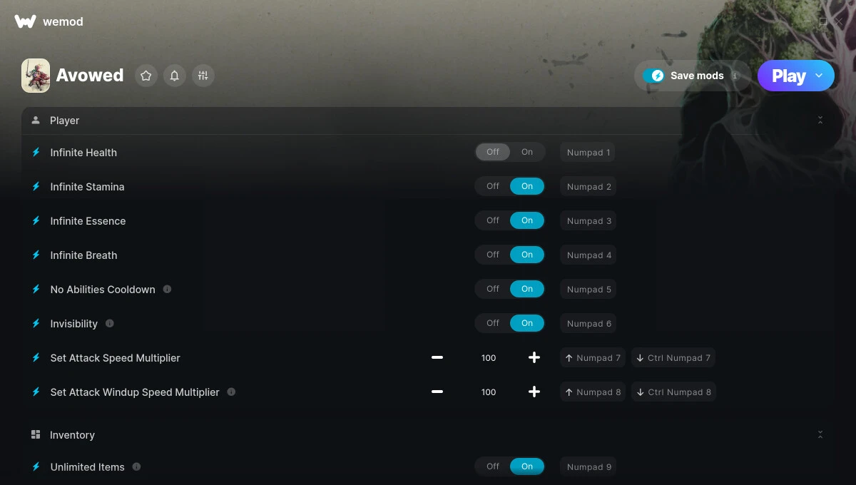 Avowed "Трейнер +17" [UPD: 17.07.2025] {GreenHouse / WeMod}