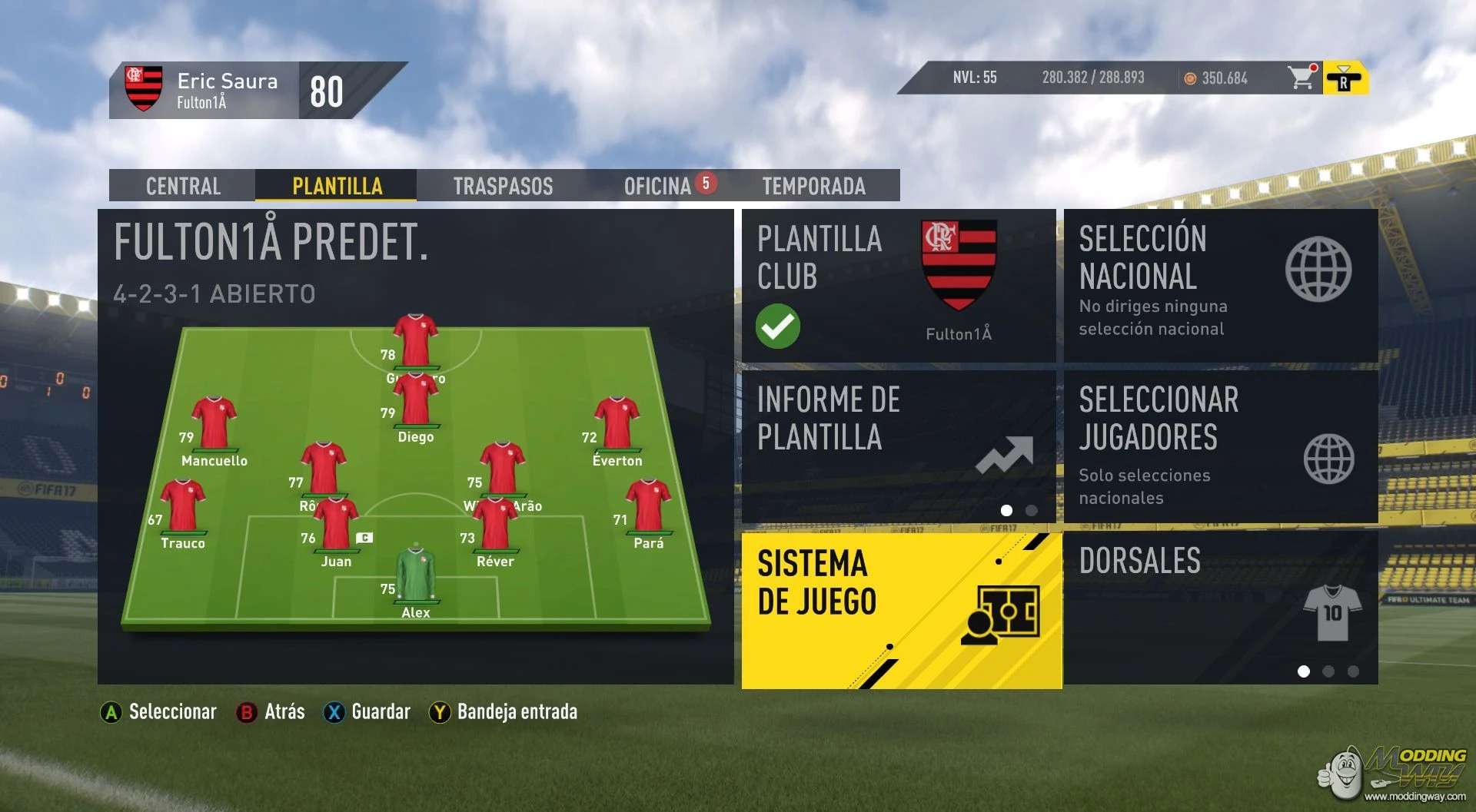 FIFA 17 "ModdingWay Squad File 1.0.0"