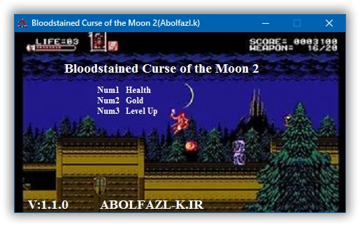Bloodstained Curse of the Moon 2: Трейнер/Trainer (+3) [1.0] {Abolfazl.k}
