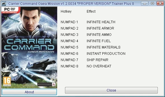 Carrier Command - Gaea Mission: Трейнер/Trainer (+8) [1.2.0034] {GRIZZLY/PlayGround.ru}