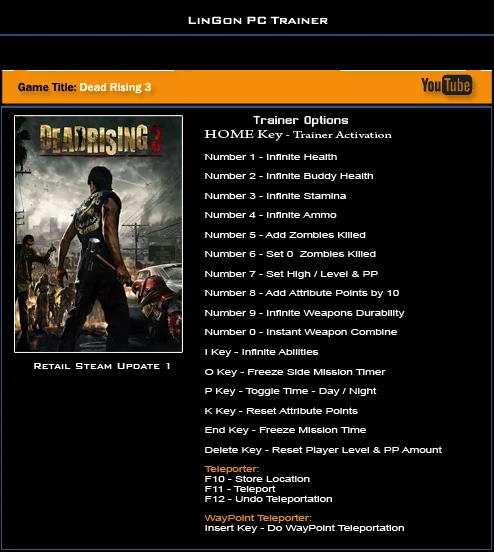 Dead Rising 3: Трейнер/Trainer (+19) [Update 1] {LinGon}
