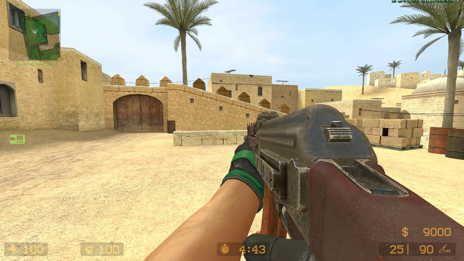 Counter-Strike: Source "АКМН EFT в цвете олива с ремнем"