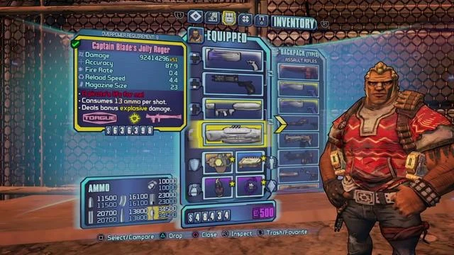 Borderlands 2: Сохранение/SaveGame (Мехромантка, 72 уровень, чёрное оружие)
