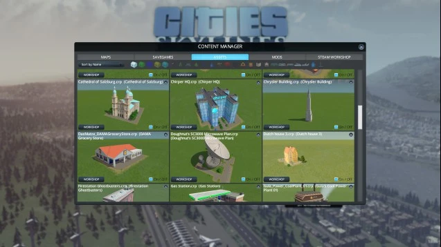Cities: Skylines "Improved Assets Panel"