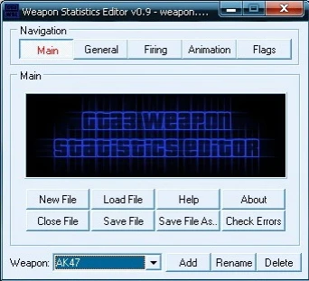 GTA 3 "Weapon Statistics Editor v0.9"