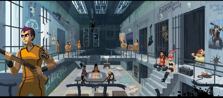 Релизный трейлер шутера с элементами ритм-игры Double Kick Heroes