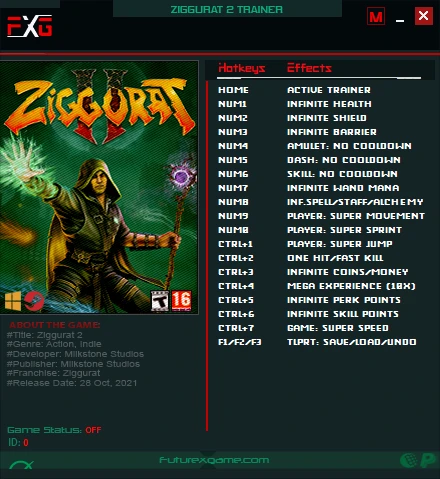 Ziggurat 2: Трейнер/Trainer (+17/+18) [UPD:28.10.2021]{FutureX}
