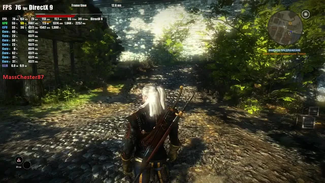 FX 8300 OC and GTX 1060 OC 6gb vs The Witcher 2 Assassins of Kings 1080p