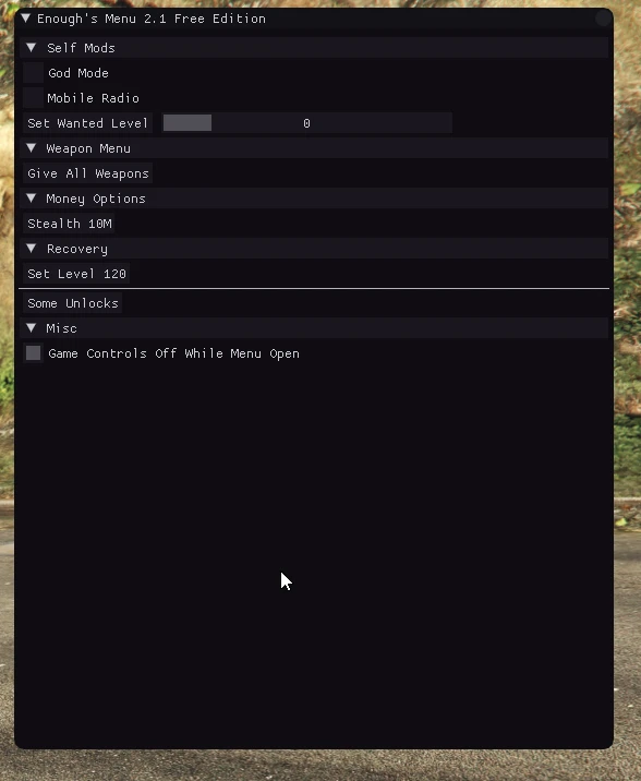 Grand Theft Auto 5 (GTA V): Чит-Мод/Cheat-Mode (Enough's 2.1) [1.40]