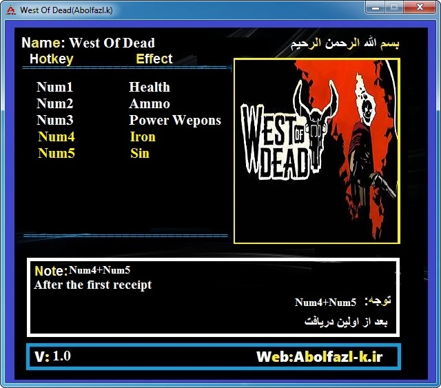 West of Dead: Трейнер/Trainer (+5) [1.0] {Abolfazl.k}