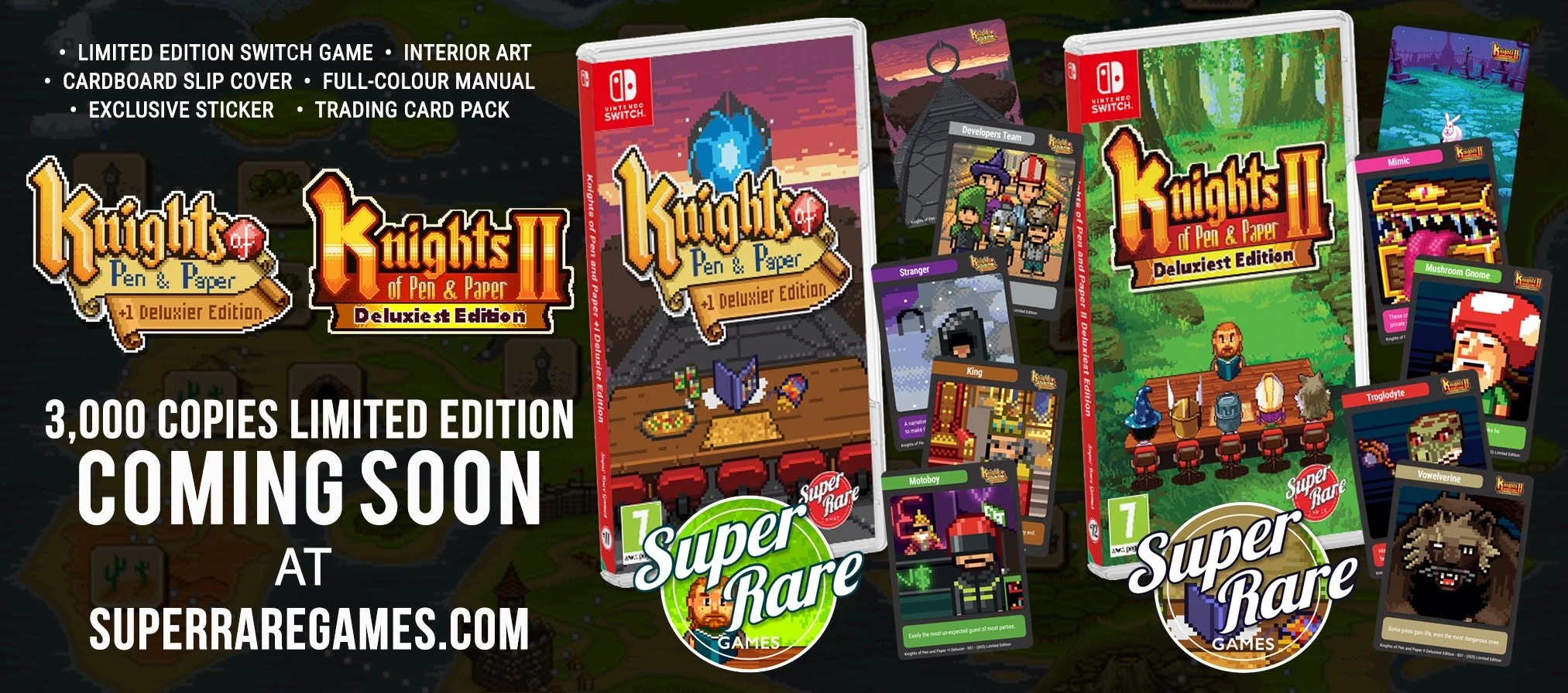Super Rare выпустит картриджи Knights of Pen and Paper