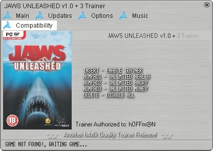 Jaws Unleashed: Трейнер (+3) [1.0] {h4x0r}