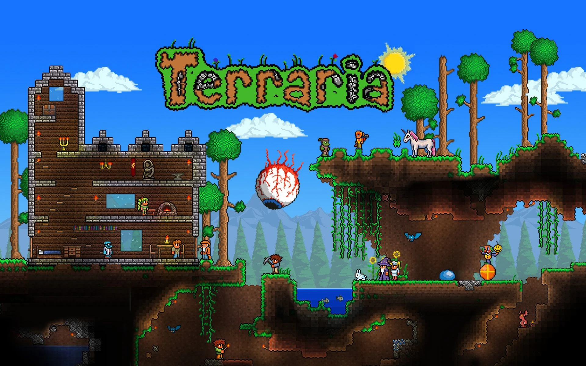 Terraria "Сохранение - Мир, где пройдена игра" [1.4.4.9]