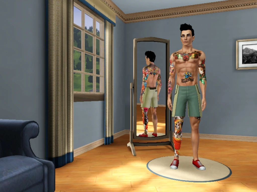 The Sims 3 "Тату цветное на все тело"
