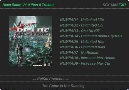 Ninja Blade: Трейнер (+8) [1.0] {KelSat}