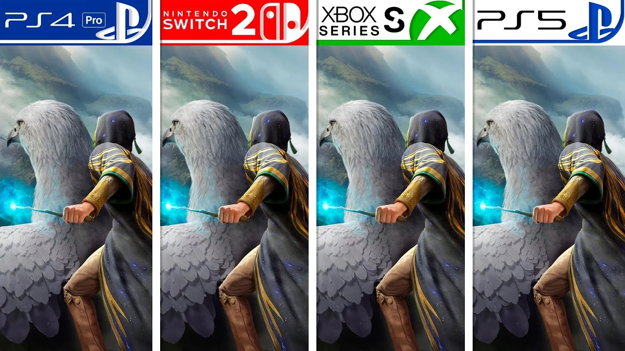 Сравнение графики Hogwarts Legacy на Nintendo Switch 2, PS4 Pro, Xbox и ПК