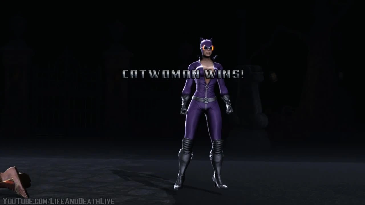 Mortal Kombat vs. DC Universe "Все персонажи делают фаталити Шао Канну"