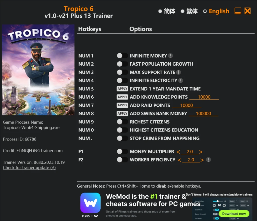 Tropico 6 "Трейнер +13" [1.0 - 1.20] {FLiNG}