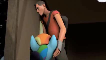 Новое умилительное видео с героями Team Fortress 2 и My Little Pony