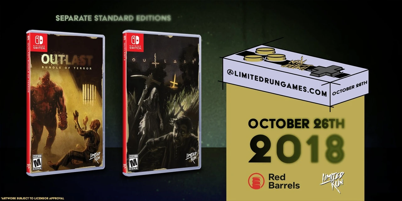 Limited Run Games показали обложки физических копий Outlast для Nintendo Switch.