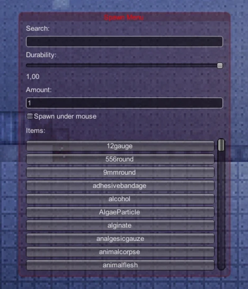SCAV Prototype "Чит-Мод: Спавнер предметов" [1.0.1] {Abyss}