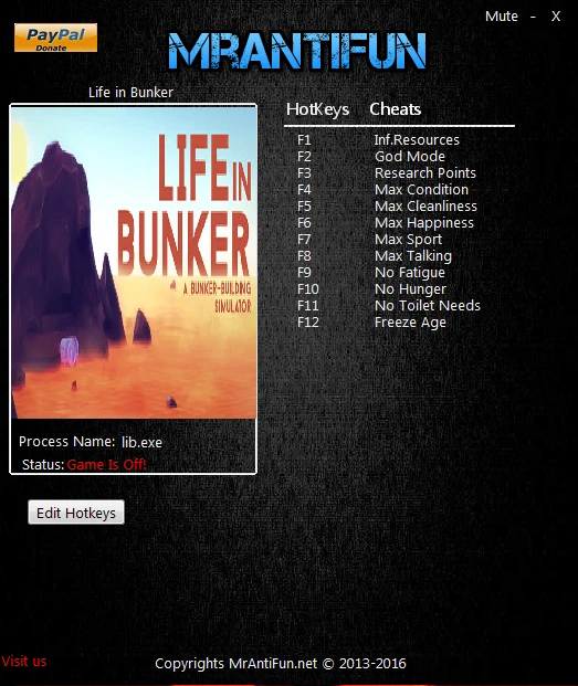Life in Bunker: Трейнер/Trainer (+12) [1.0 Build 1199] {MrAntiFun}