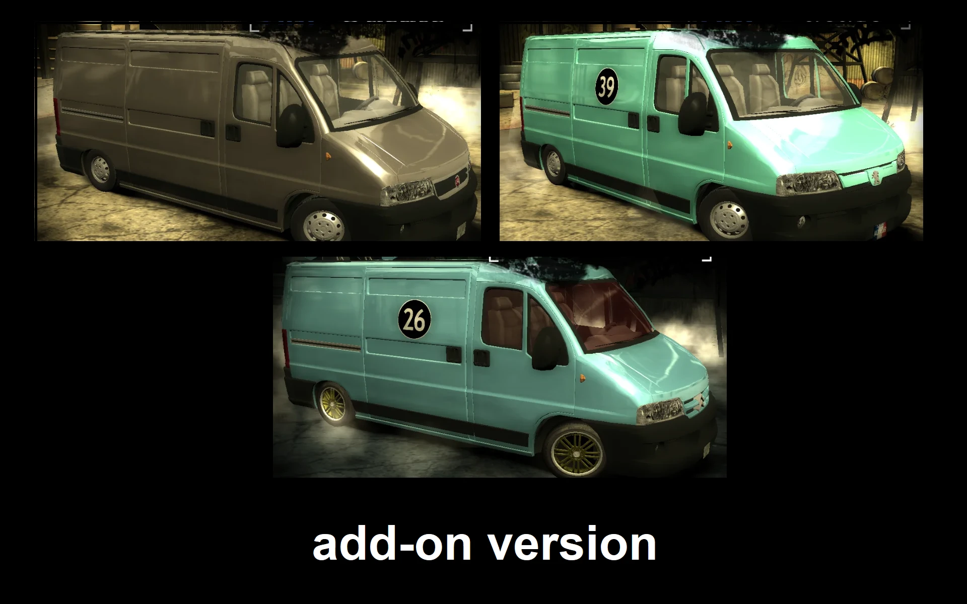 Need for Speed: Most Wanted "Fiat Ducato II - Peugeot Boxer I - Citroen Jumper I" [v1.1-addon]