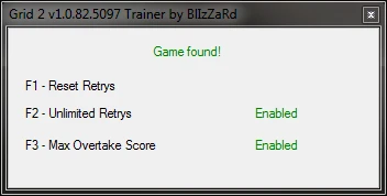 GRID 2: Трейнер/Trainer (+3) [ 1.0.82.5097 ]