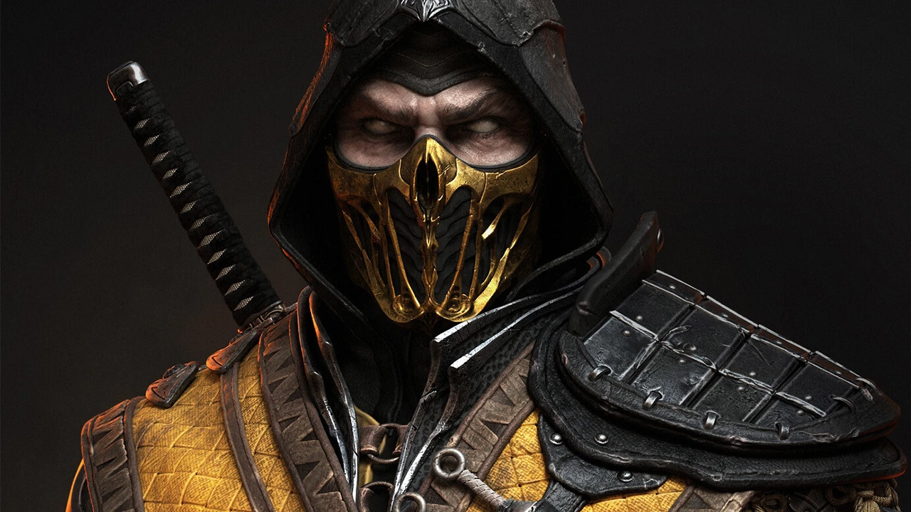 Художник из Santa Monica нарисовал своего любимого персонажа - Скорпиона из Mortal Kombat