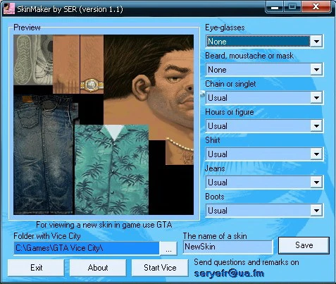 GTA VC "SkinMaker v1.1"