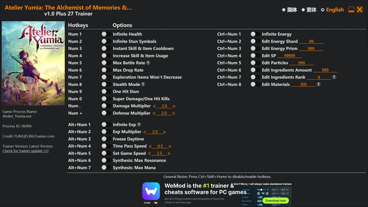 Atelier Yumia: The Alchemist of Memories & the Envisioned Land "Трейнер +27" [1.0] {FLiNG}