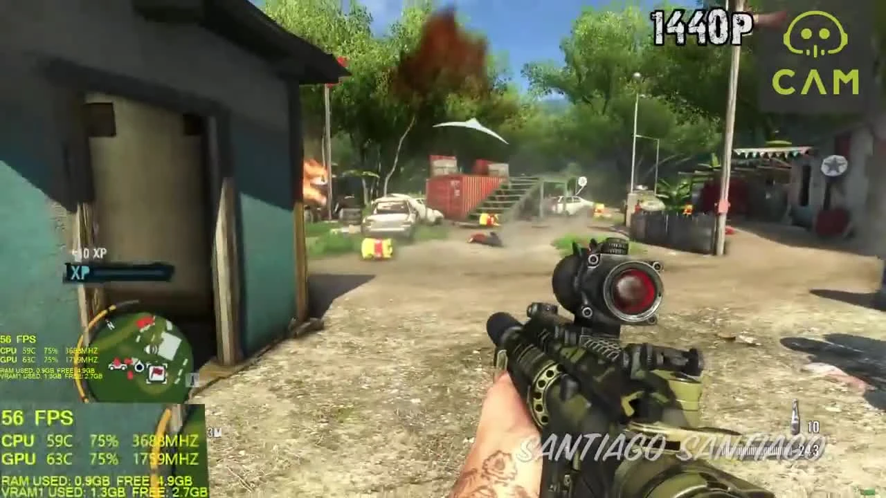 Far Cry 3 - GTX 1050 ti - i3 6100 - 1080p - 1440p - 4K