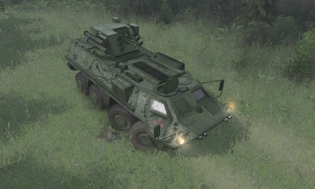 Spintires: MudRunner "Плавающий БТР-4E/82A"