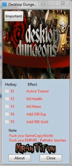 Desktop Dungeons: Трейнер/Trainer (+5) [3.5.7.45015] {MrAntiFun}