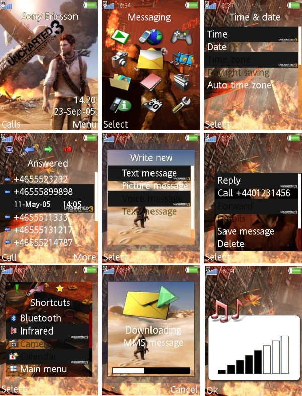 Uncharted 3 "Theme 240*320 SE"