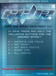 Трейнер (+4) для Need for Speed ProStreet v 1.1