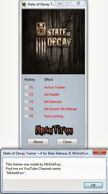 State of Decay: Трейнер/Trainer (+4) [1.0: Beta Release] {MrAntiFun}