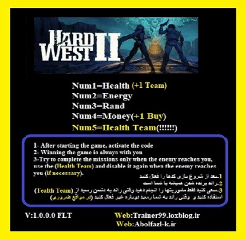 Hard West 2 "Трейнер +5" [1.0: Fixed] {Abolfazl.k}
