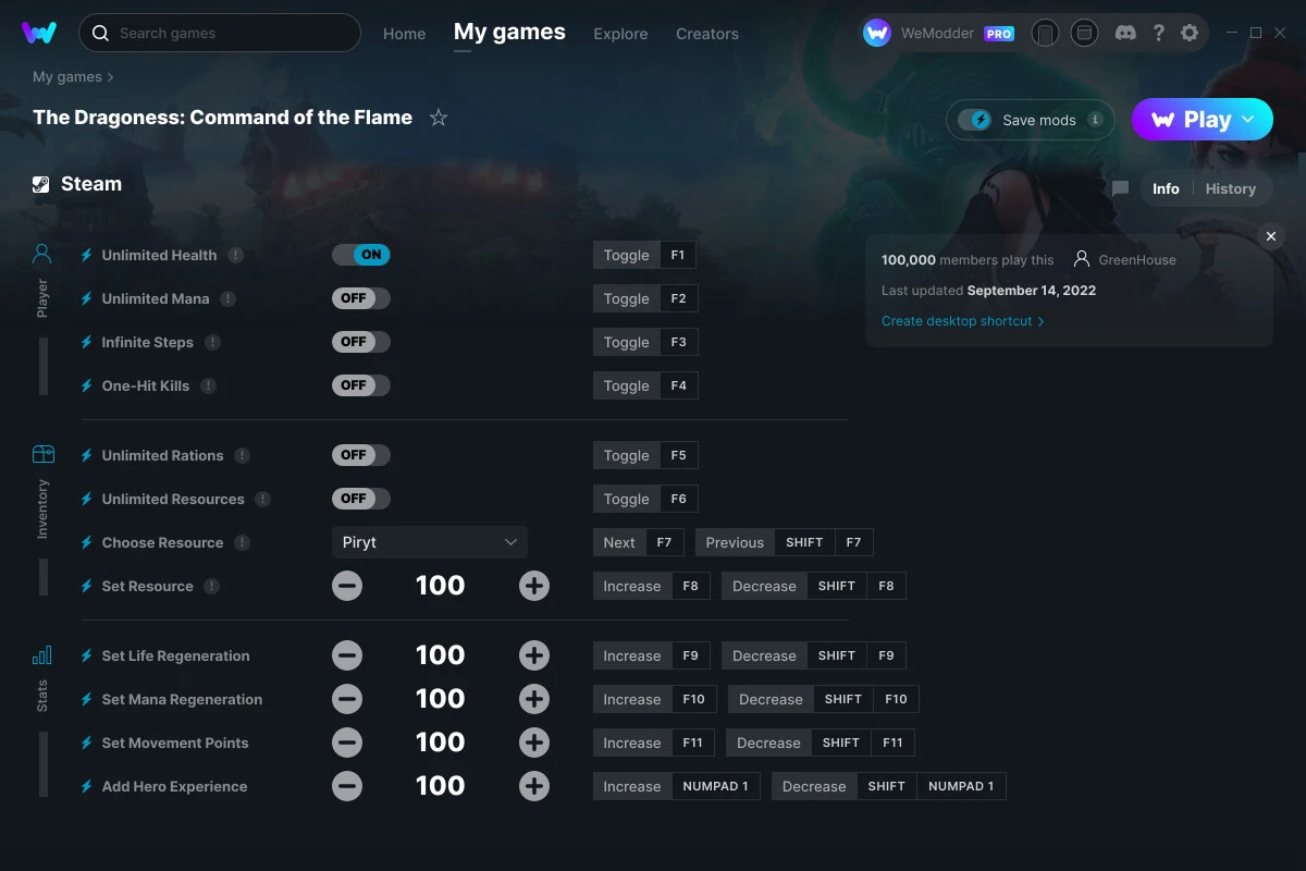 The Dragoness: Command of the Flame "Трейнер +12" [UPD: 14.09.2022] {GreenHouse / WeMod}