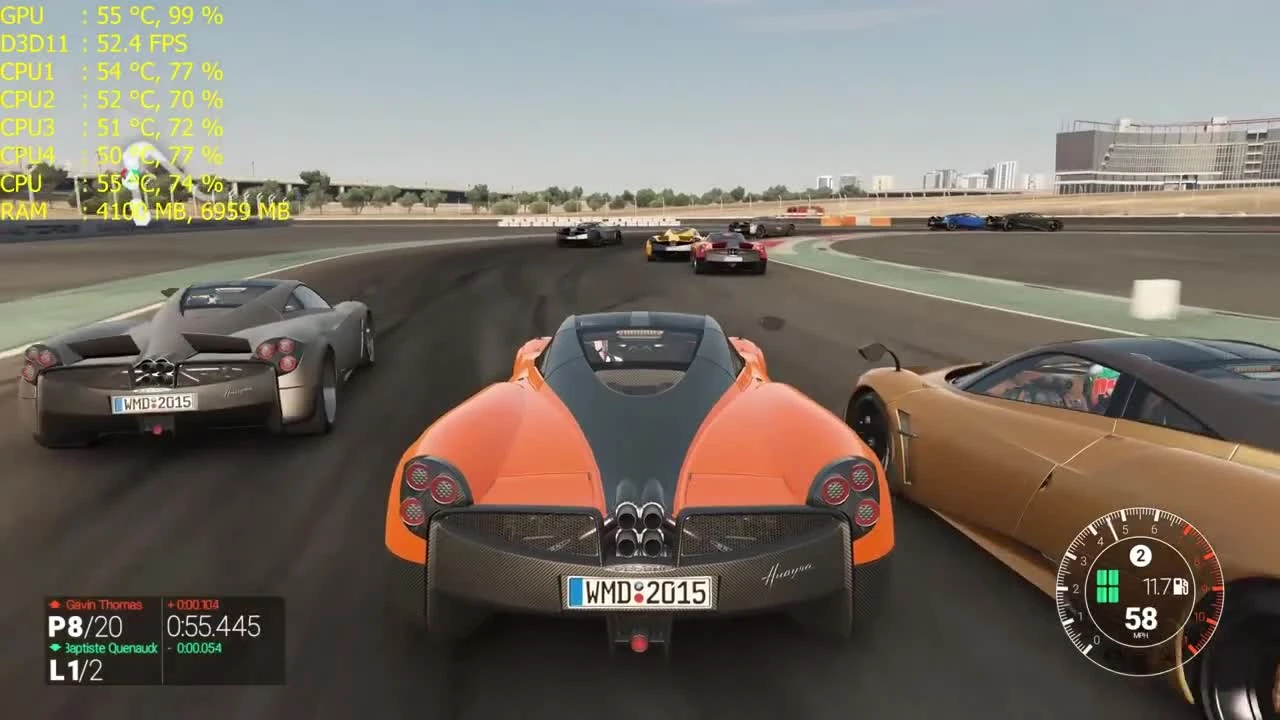 Project CARS - 4K FPS TEST GTX 1050 TI