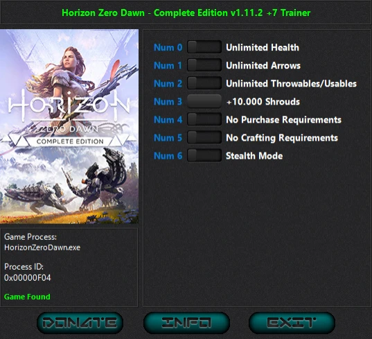 Horizon: Zero Dawn - Complete Edition "Трейнер +7" [1.10 - 1.12 Fixed] {iNvIcTUs oRCuS / HoG}