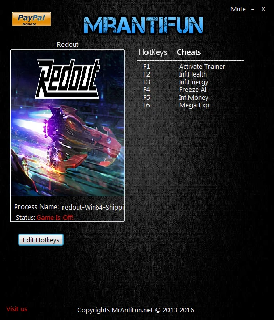 Redout: Трейнер/Trainer (+5) [1.01] {MrAntiFun}