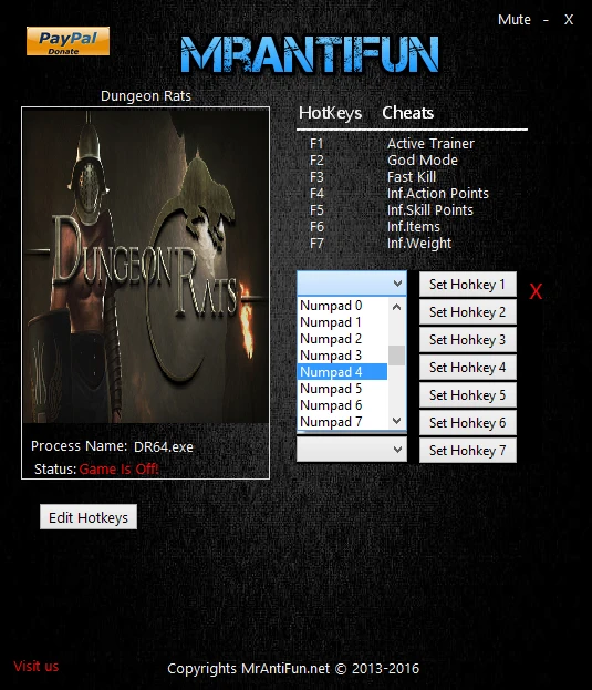Dungeon Rats: Трейнер/Trainer (+6) [1.0.1.0003] {MrAntiFun}