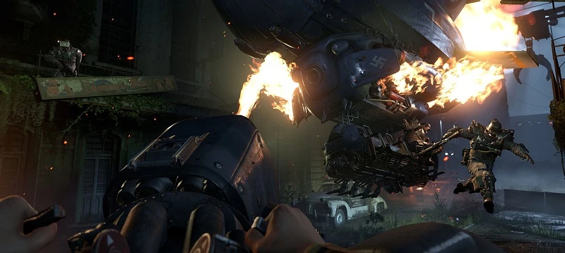 Бласковиц верхом на Панцерхаунде на новых скриншотах Wolfenstein II: The New Colossus