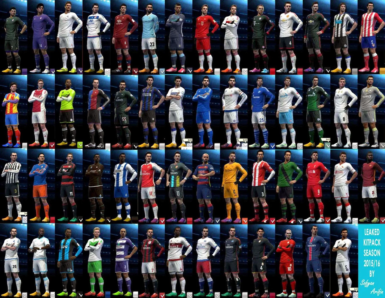 Pro Evolution Soccer 2013 "LEAKED KITS SEASON 2015-16 By Sofyan Arifin"