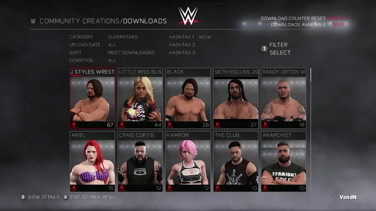 WWE 2K17 - PC Menu Options, Types of Match, Online and More