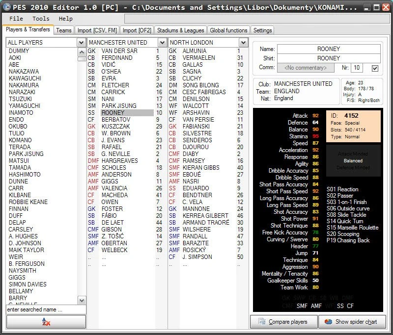 PES 2010 Editor v2.1 by w!ld@